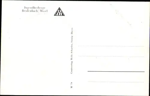 Ak Brodenbach an der Terrassenmosel, Blick auf die Jugendherberge