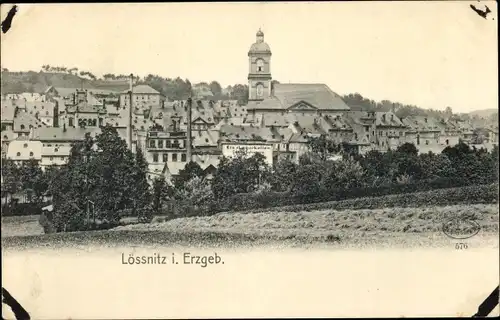 Ak Lößnitz Lössnitz im Erzgebirge, Totale