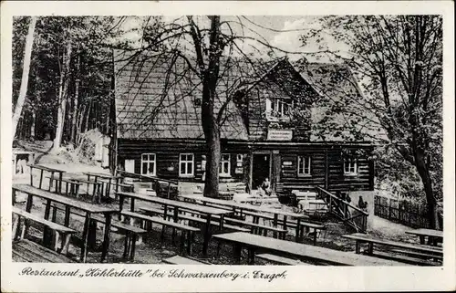Ak Schwarzenberg Erzgebirge, Restaurant Köhlerhütte