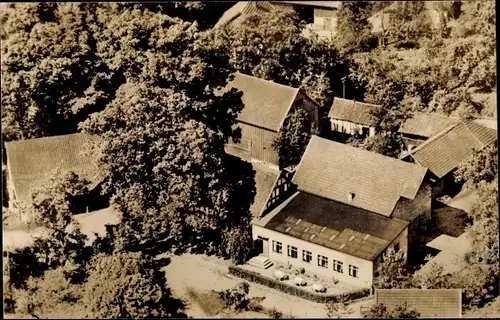 Ak Hochwald Waldbröl Nordrhein Westfalen, Gasthof Peters, Fliegeraufnahme