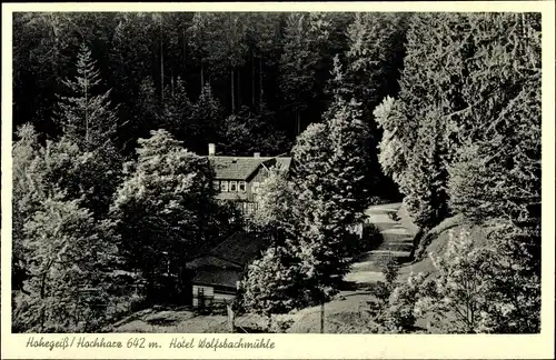 Ak Hohegeiß Braunlage im Oberharz, Hotel Wolfsbachmühle