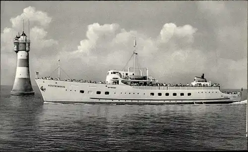 Ak Wilhelmshaven, Bäderschiff Rüstringen, Leuchtturm