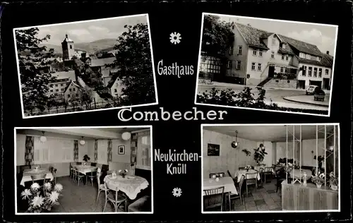 Ak Neukirchen Knüll Nordhessen, Gasthof Combecher, Aussen- und Innenansicht, Teilansicht