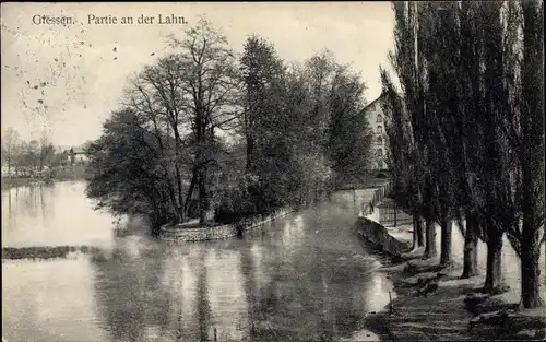 Ak Gießen an der Lahn Hessen, Lahn, Ufer