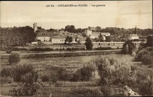Ak Coulanges sur Yonne, Vue generale