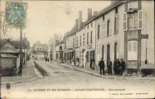 Ak Aillant sur Tholon Yonne, Rue principale