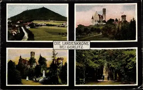 Ak Görlitz in der Lausitz, Landeskrone, Aussichtsturm, Forst