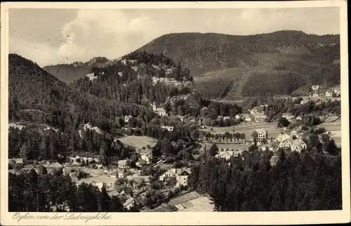 Ak Oybin in der Oberlausitz, Panorama, Hain