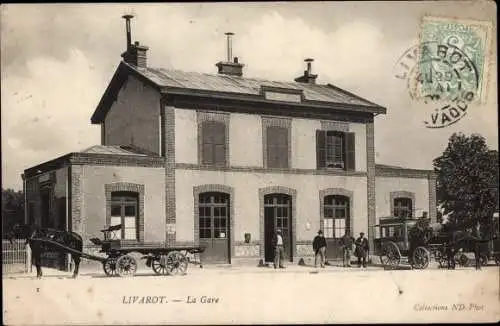 Ak Livarot Calvados, La Gare