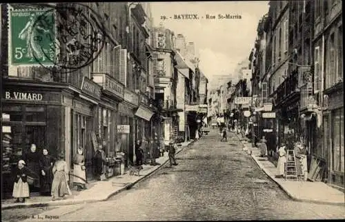 Ak Bayeux Calvados, Rue St. Martin
