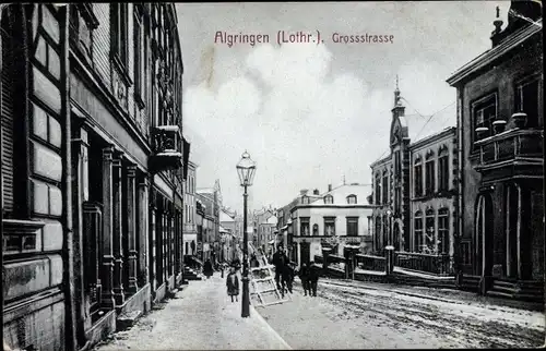 Ak Algrange Algringen Lothringen Moselle, Großstraße