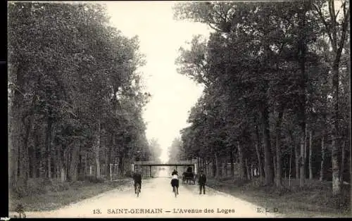Ak Saint Germain en Laye Yvelines, L'Avenue des Loges
