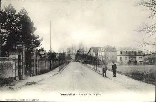 Ak Vernouillet Yvelines, Avenue de la Gare
