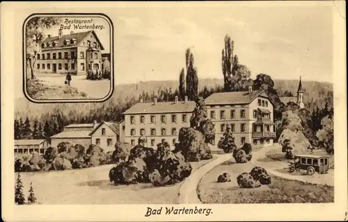 Ak Wartenberg Oberbayern, Restaurant, Teilansicht der Ortschaft