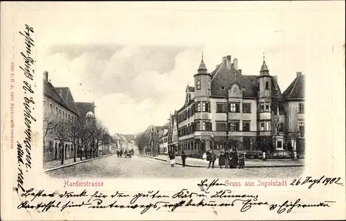 Ak Ingolstadt an der Donau Oberbayern, Harderstraße