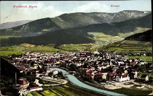 Ak Waldkirch im Breisgau Schwarzwald, Gesamtansicht, Kandel