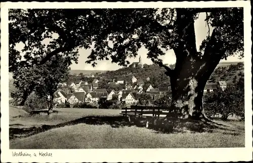 Ak Westheim am Kocher Rosengarten in Baden Württemberg, Gesamtansicht