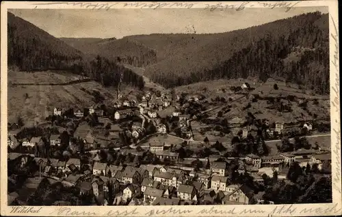 Ak Bad Wildbad im Schwarzwald, Gesamtansicht, Vogelschau