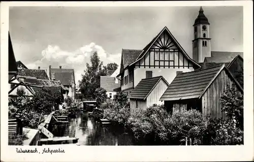 Ak Bad Wurzach in Oberschwaben, Achpartie, Kirche