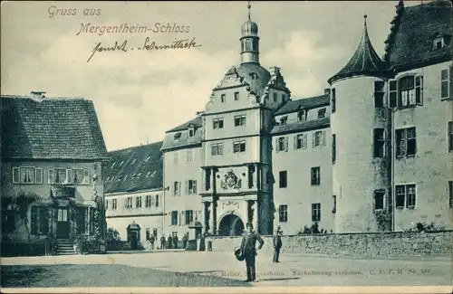 Ak Bad Mergentheim in Tauberfranken, Schloss