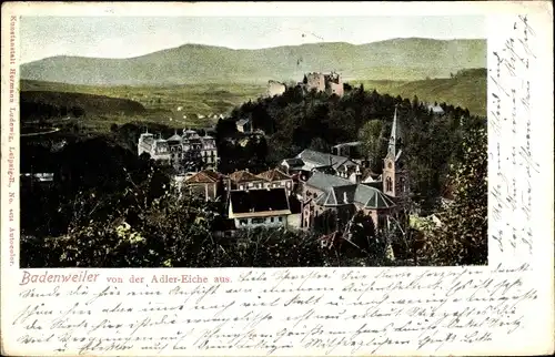 Ak Badenweiler im Schwarzwald, Panorama von der Adler Eiche aus