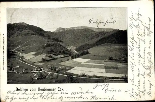 Ak Heubronn Neuenweg Kleines Wiesental im Schwarzwald, Belchen vom Heubronner Eck