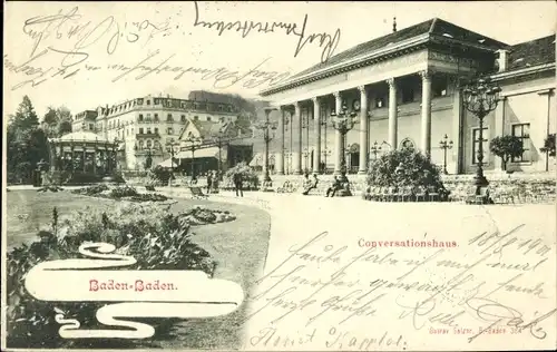 Ak Baden Baden am Schwarzwald, Konversationshaus