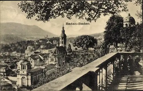 Ak Baden Baden, Stadtpanorama