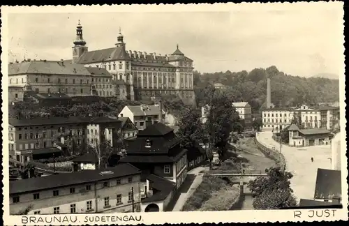 Foto Ak Broumov Braunau in Böhmen Region Königgrätz, Teilansicht, Fotograf R. Just