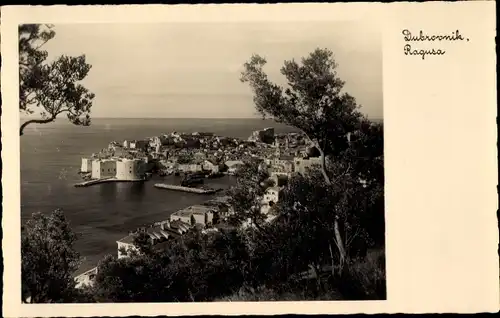 Ak Ragusa Dubrovnik Kroatien, Blick auf den Ort