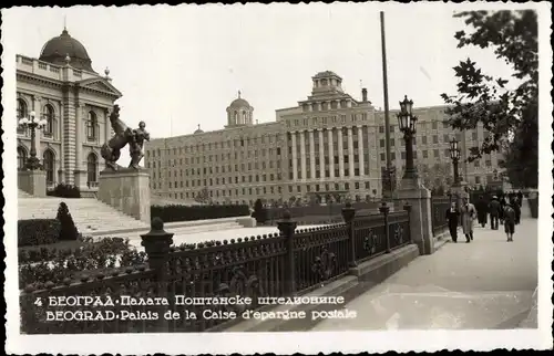 Ak Belgrad Beograd Serbien, Palais de la Caise d'epargne postale