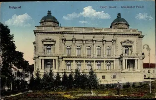 Ak Belgrad Beograd Serbien, Palais Royal, königlicher Palast