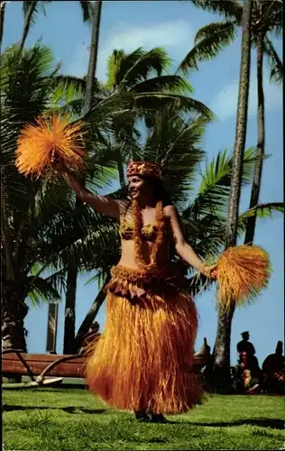 Ak Waikiki Honolulu Hawaii USA, Waikiki Kodak Hula Show, Tahitian Tamure Dancer