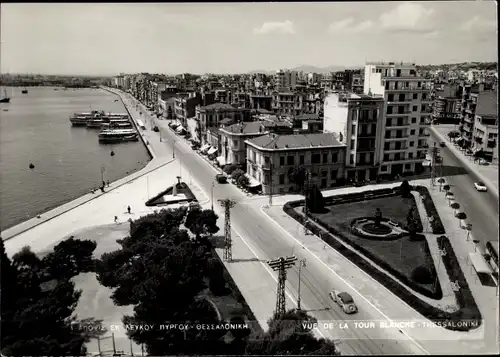 Ak Thessaloniki Griechenland, Blick vom Weißen Turm