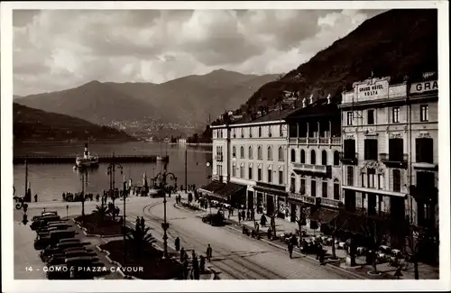 Ak Como Lombardia, Piazza Cavour, Grand Hotel Volta