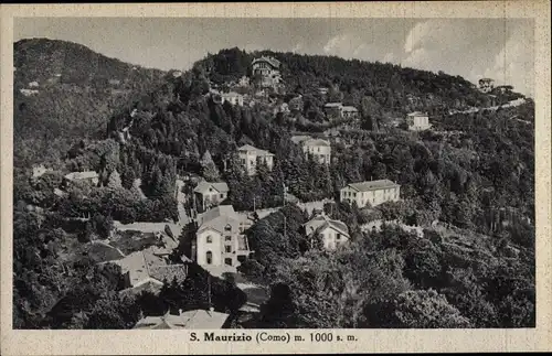 Ak San Maurizio Brunate Lago di Como Lombardia, Blick auf den Ort