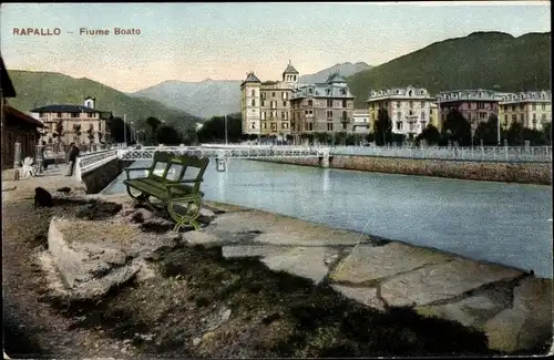 Ak Rapallo Liguria, Fiume Boato