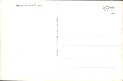 Ak Brombach Lörrach in Baden Württemberg, Gesamtansicht