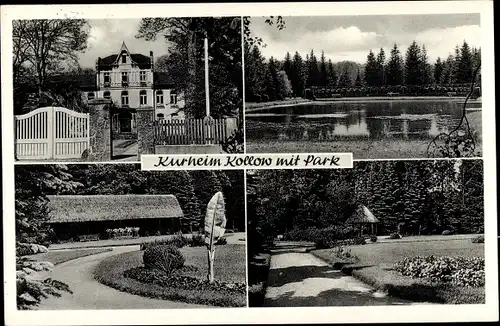 Ak Kollow in Lauenburg, Kurheim, Kurgarten