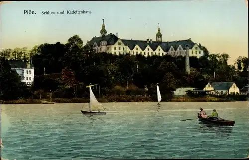 Leuchtfenster Ak Plön in Holstein, Schloss, Kadettenhaus