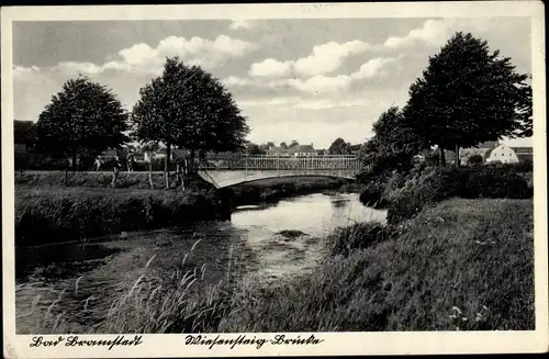 Ak Bad Bramstedt in Holstein, Wiesensteig Brücke
