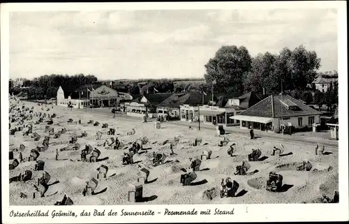 Ak Ostseebad Grömitz in Holstein, Promenade, Strand