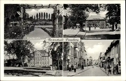 Ak Pinneberg in Holstein, Rosengarten, Kreissparkasse, Dostei, Fahltskamp