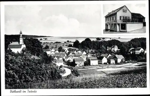 Ak Diethardt Taunus, Stadtpanorama, Gasthaus Crecelius, Inh. E. Meyer