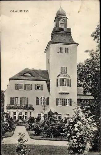 Ak Glaubitz an der Elbe, Gebäude