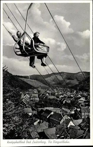 Ak Bad Lauterberg im Harz, Partie mit der Burgseilbahn, Ort