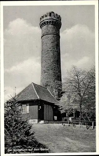 Ak Bad Münder am Deister, Süntelturm, Wegweiser