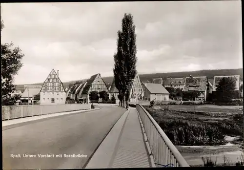 Ak Spalt in Mittelfranken, Vorstadt, Rezatbrücke