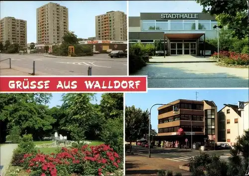 Ak Mörfelden Walldorf in Hessen, Stadthalle, Hochhaus Siedlung, Geschäft Toto