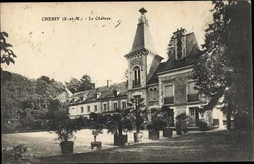 Ak Chessy Seine et Marne, Le Chateau